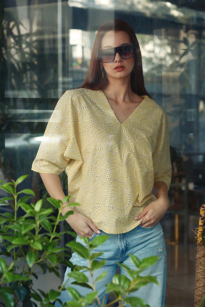 ZYNK I Butter Yellow Dawn Top