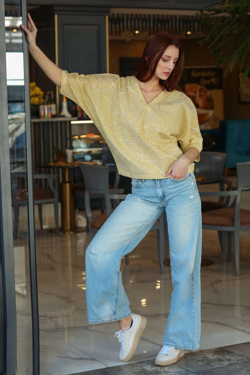 ZYNK I Butter Yellow Dawn Top