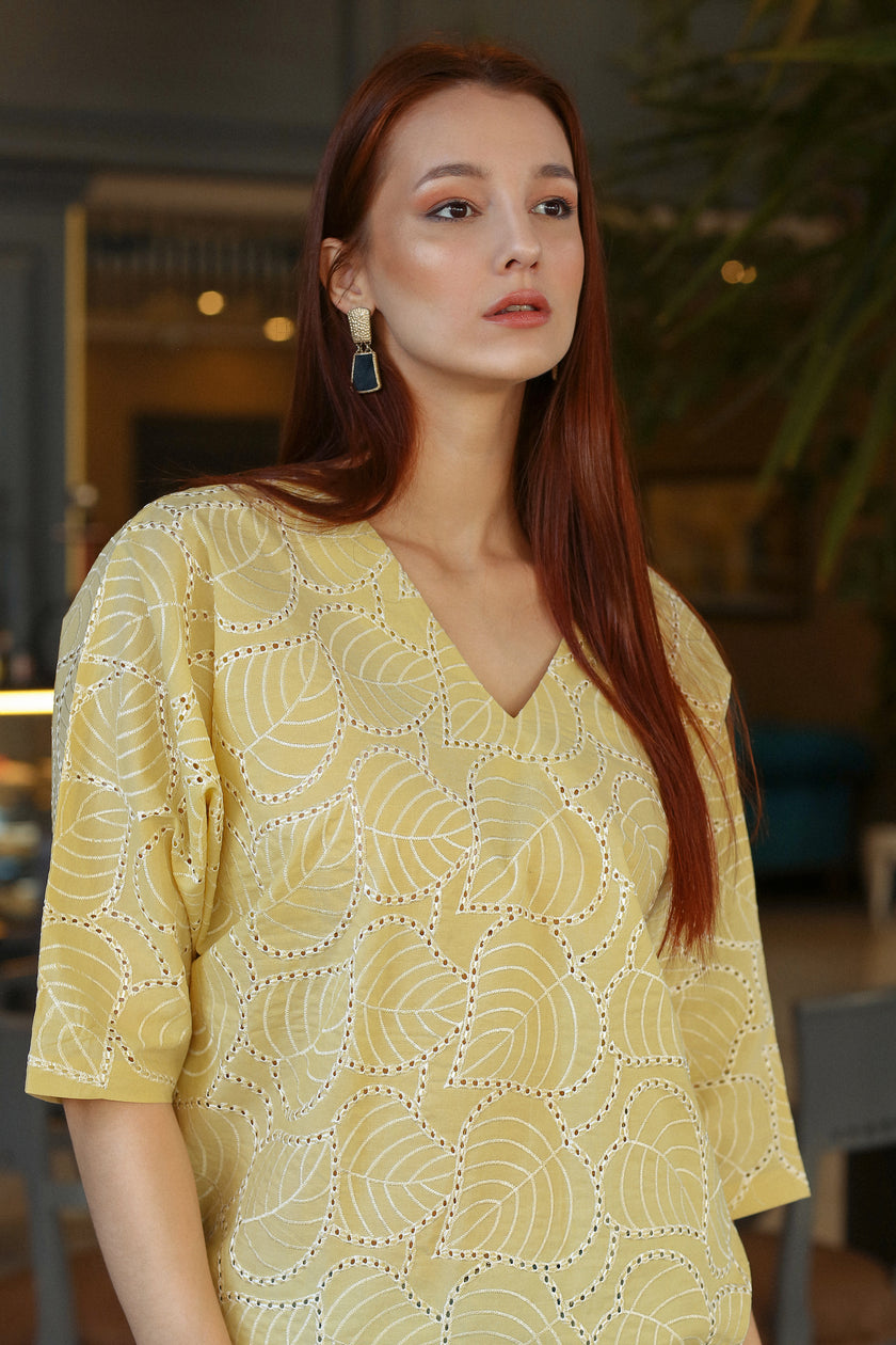 ZYNK I Butter Yellow Dawn Top